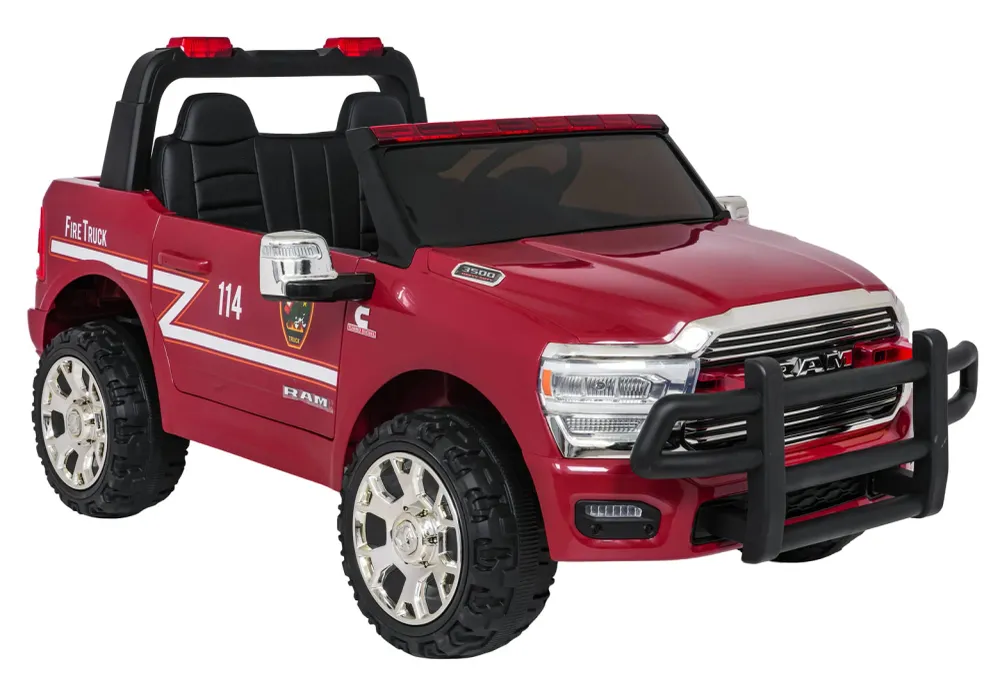 Licencirani auto na akumulator RAM 3500 Police - dvosjed - crveni