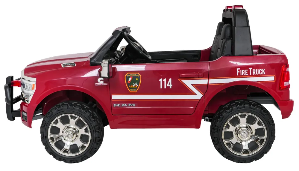 Licencirani auto na akumulator RAM 3500 Police - dvosjed - crveni