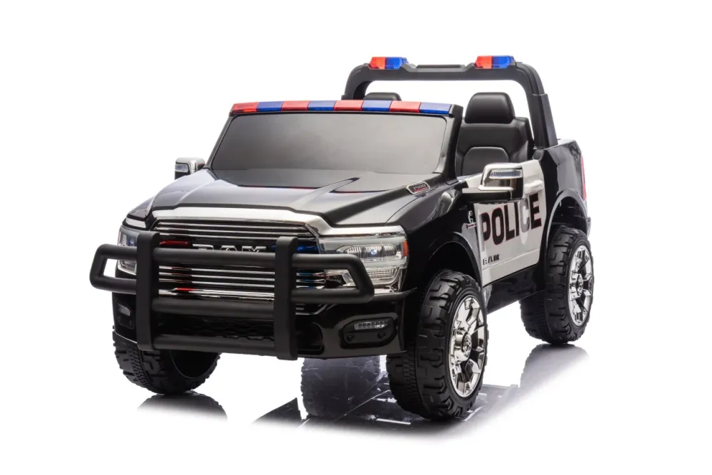 Licencirani auto na akumulator RAM 3500 Police - dvosjed - crni