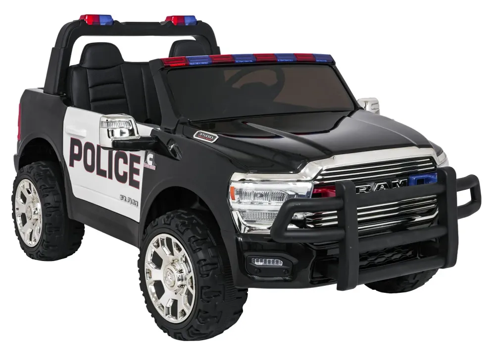 Licencirani auto na akumulator RAM 3500 Police - dvosjed - crni