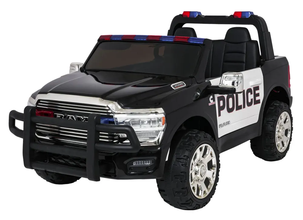Licencirani auto na akumulator RAM 3500 Police - dvosjed - crni