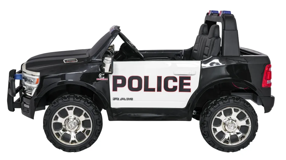 Licencirani auto na akumulator RAM 3500 Police - dvosjed - crni