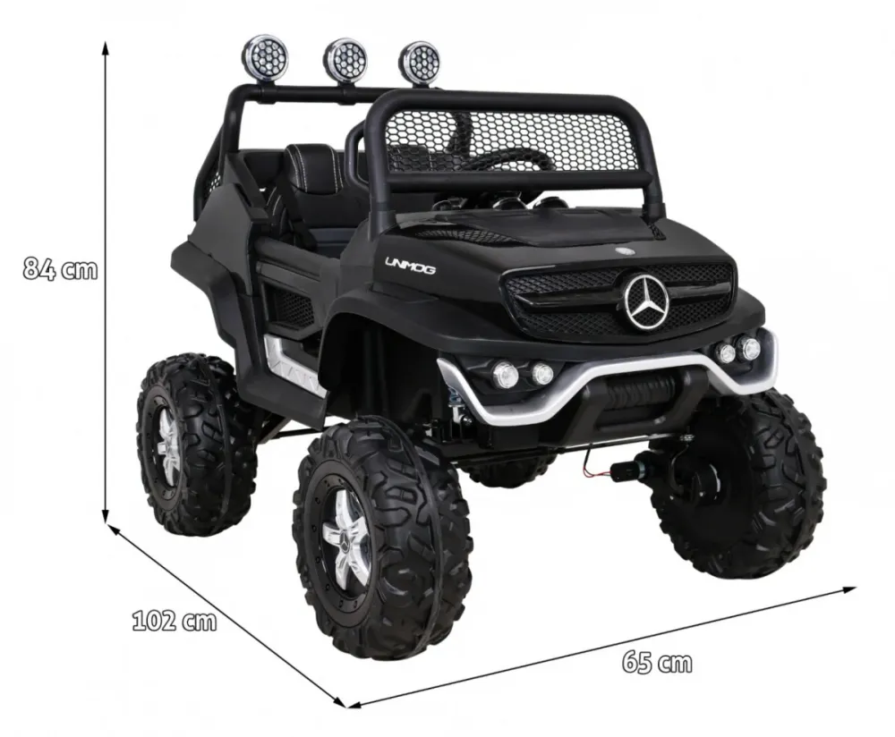 Licencirani auto na akumultor Mercedes BENZ UNIMOG S- crni