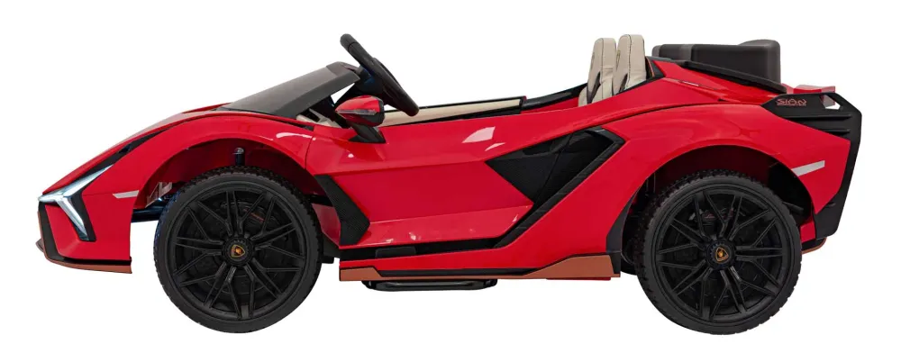 Licencirani auto na akumumulator Lamborghini SIAN 4x100W - dvosjed - crveni