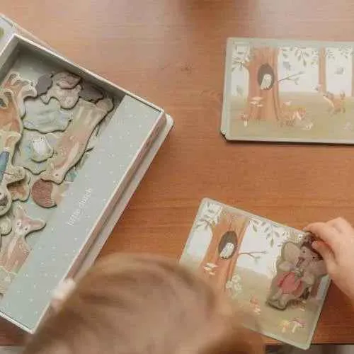 Little Dutch® Magnetne puzzle Forest Friends FSC