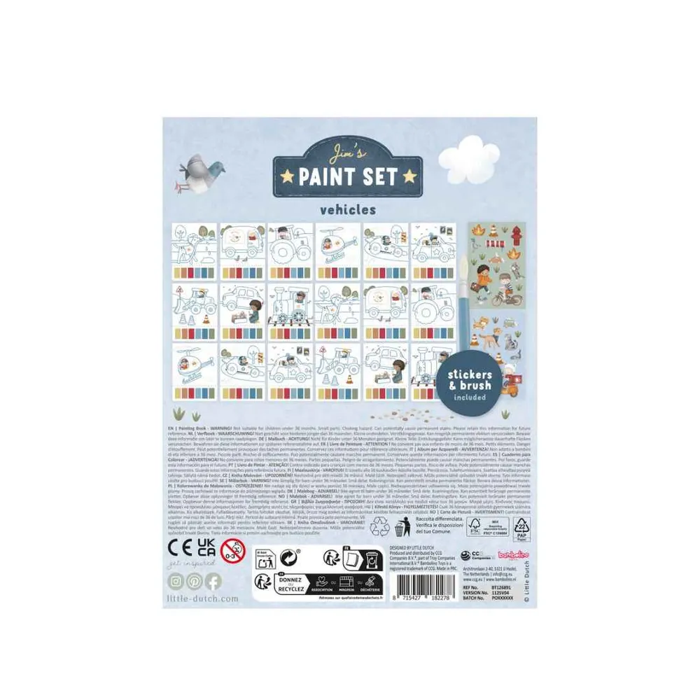 Little Dutch® Set za slikanje Jim Vehicles