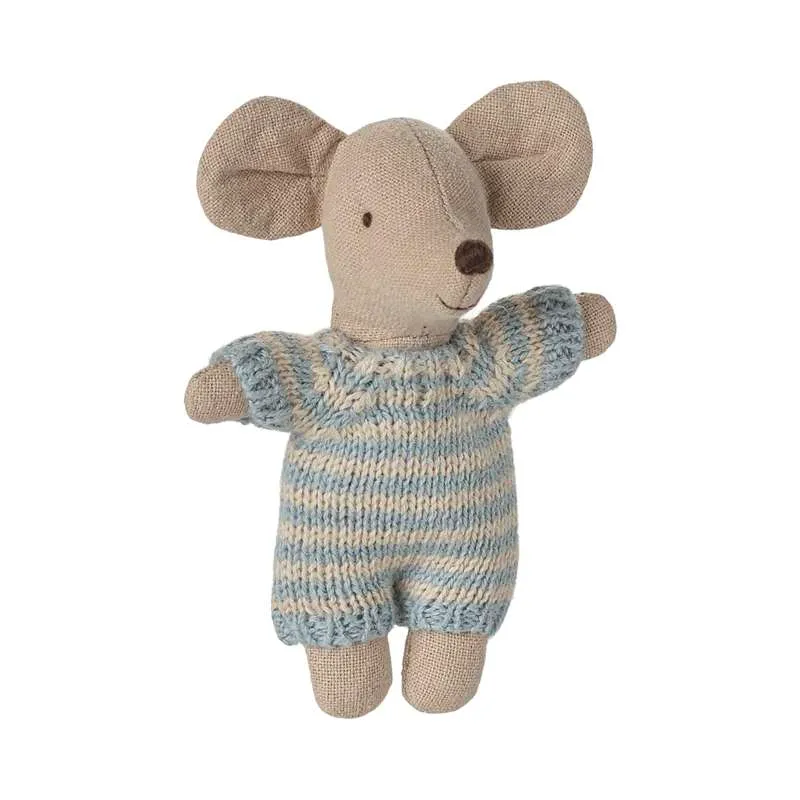 Maileg Baby miš i Baby lift - Plava