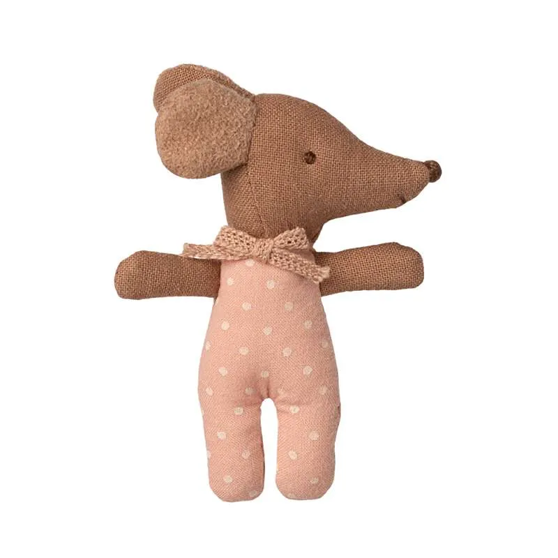 Maileg Sleepy Wakey - Baby Mus u Šibicama - Ružičasta