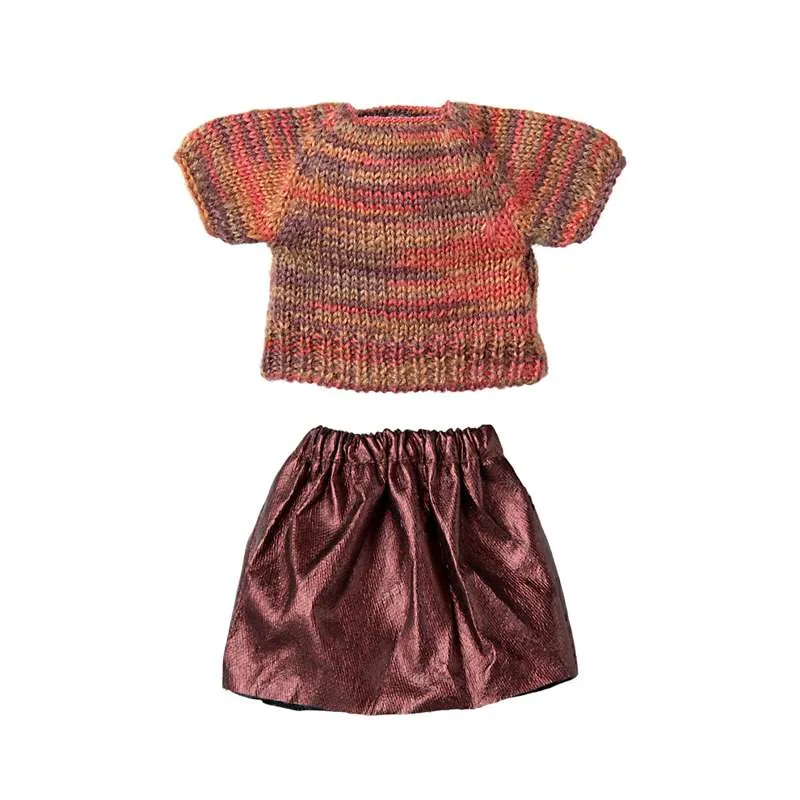 Maileg Suknja i Pletena Bluza - Mama Miš
