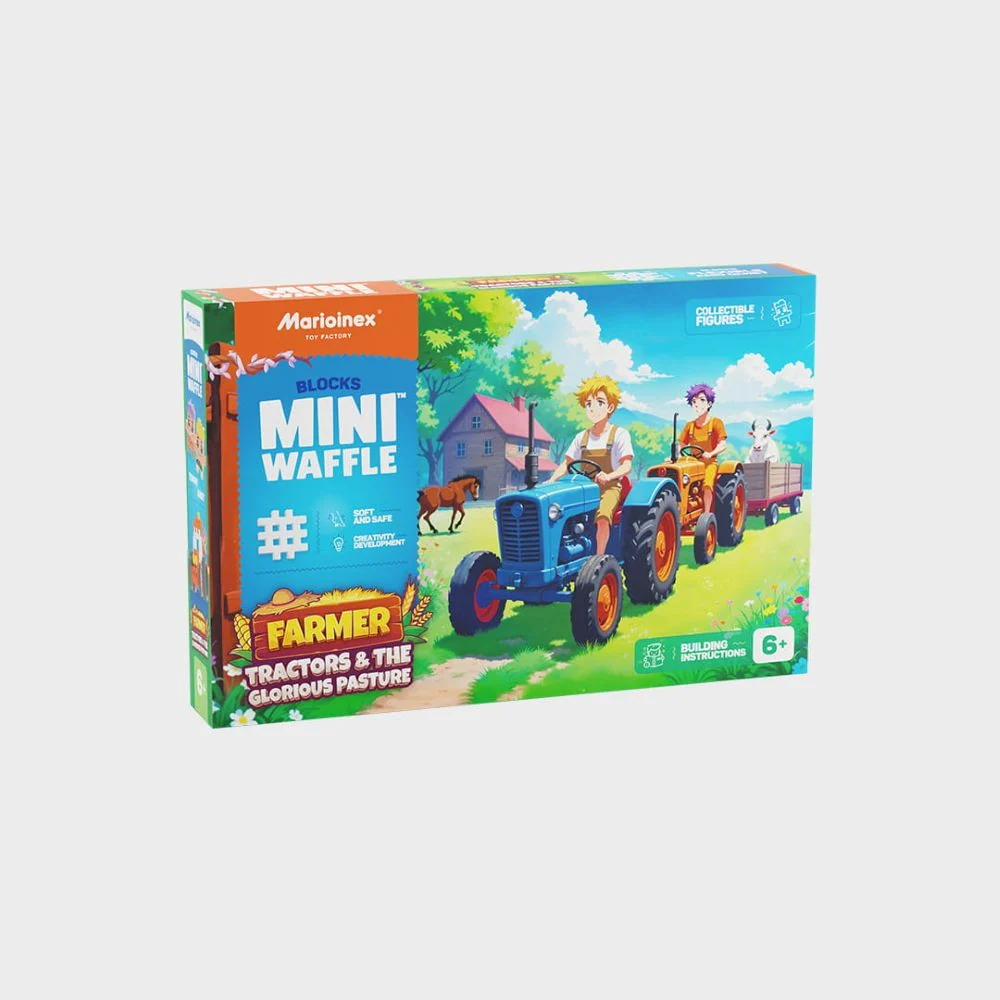 Marioinex Mini Waffle Farmer 110 kom, Tractors and Glorious Pasture