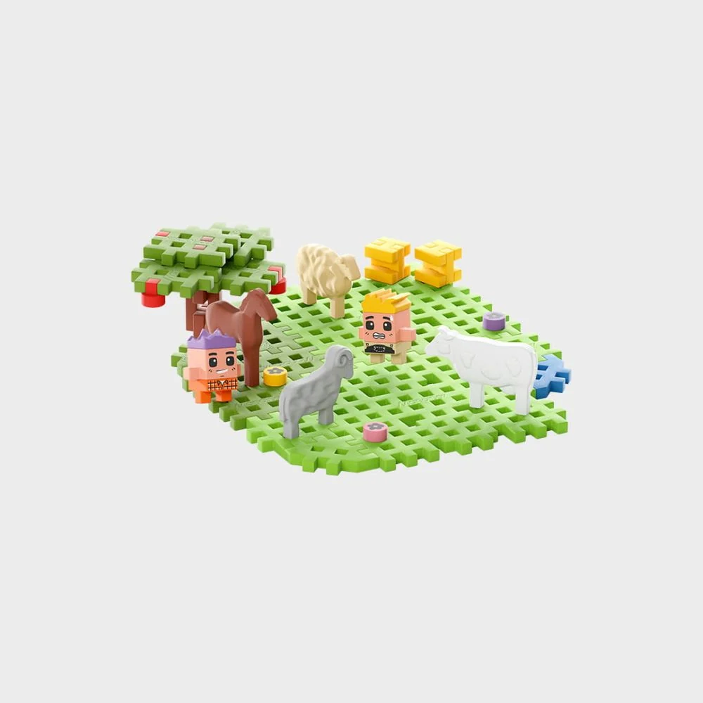 Marioinex Mini Waffle Farmer 110 kom, Tractors and Glorious Pasture