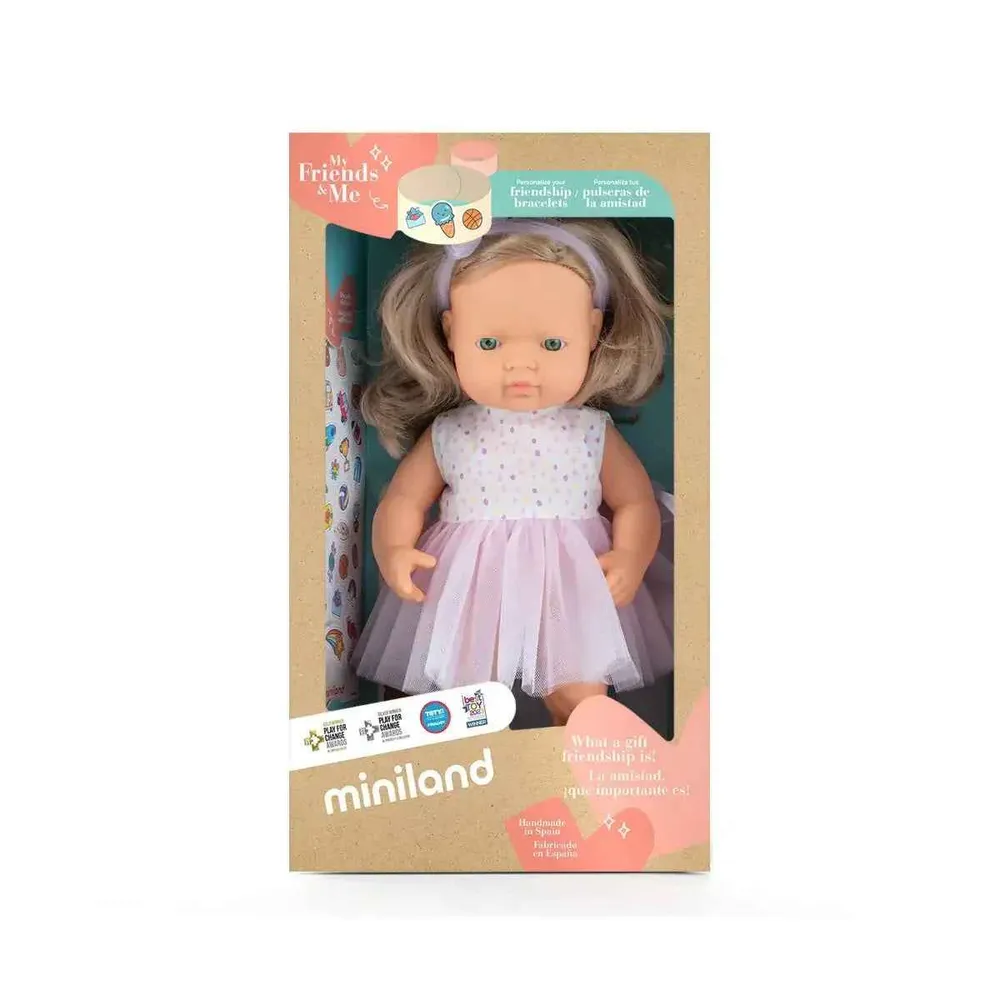 Miniland® Lutka Caucasian Girl 38cm My Friends & Me