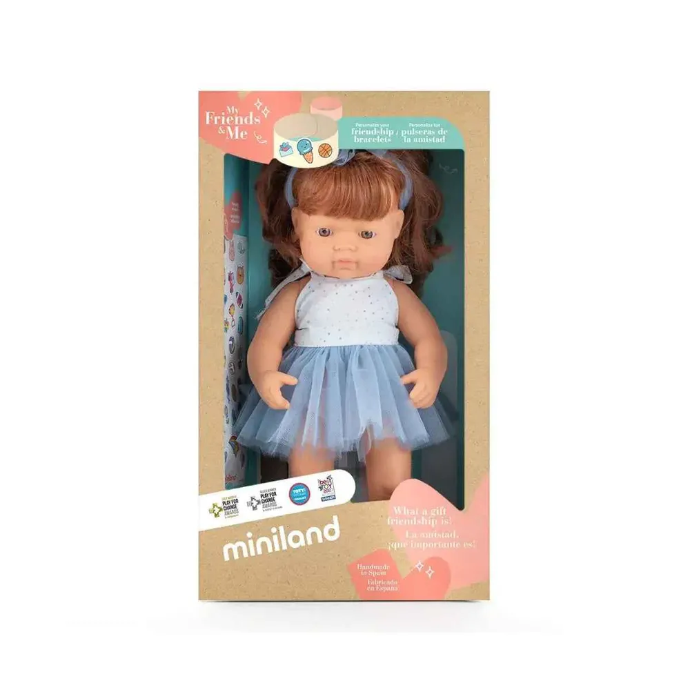 Miniland® Lutka Caucasian Redhead Girl 38cm My Friends & Me