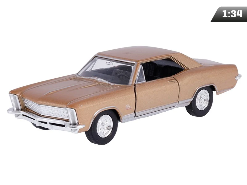 Model 1:34, 1965 Buick Riviera Gran Sport, zlatni (A00875BRZL)