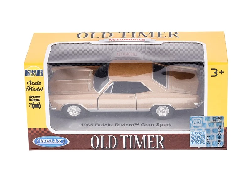 Model 1:34, 1965 Buick Riviera Gran Sport, zlatni (A00875BRZL)