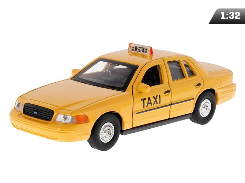 Model 1:34, 1999 Ford Crown Victoria Taxi, žuta (A880FCVTZ)