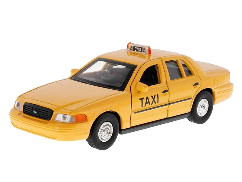 Model 1:34, 1999 Ford Crown Victoria Taxi, žuta (A880FCVTZ)