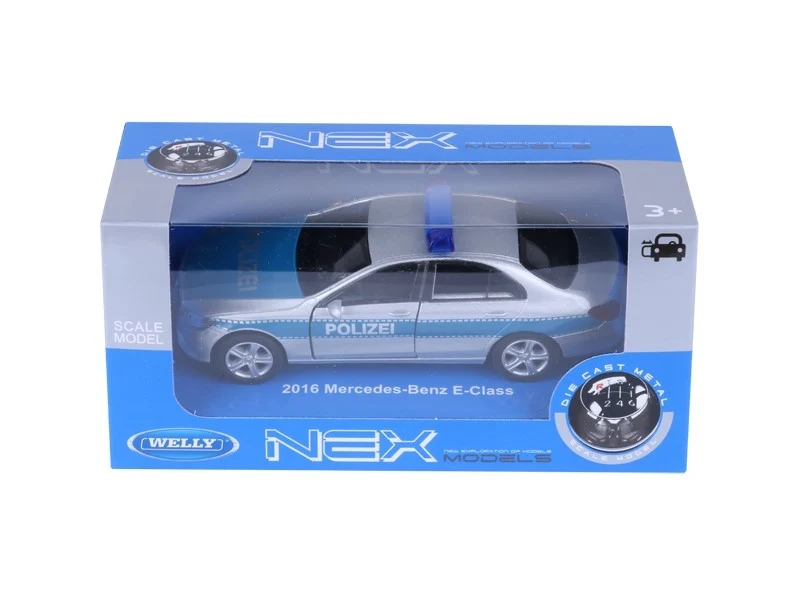 Model 1:34, 2016 MERCEDES-BENZ E-klasa POLICIJA, srebrna (A876MBEPS)