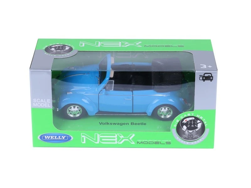 Model 1:34, VW Beetle Cabrio, plavi (A880VWBCN)