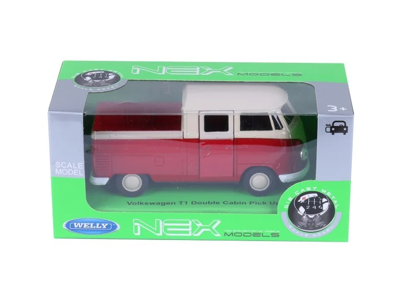 Model 1:34, VW T1 Double Cabin Pick Up, krem-crveni (A880VTDCPCK)