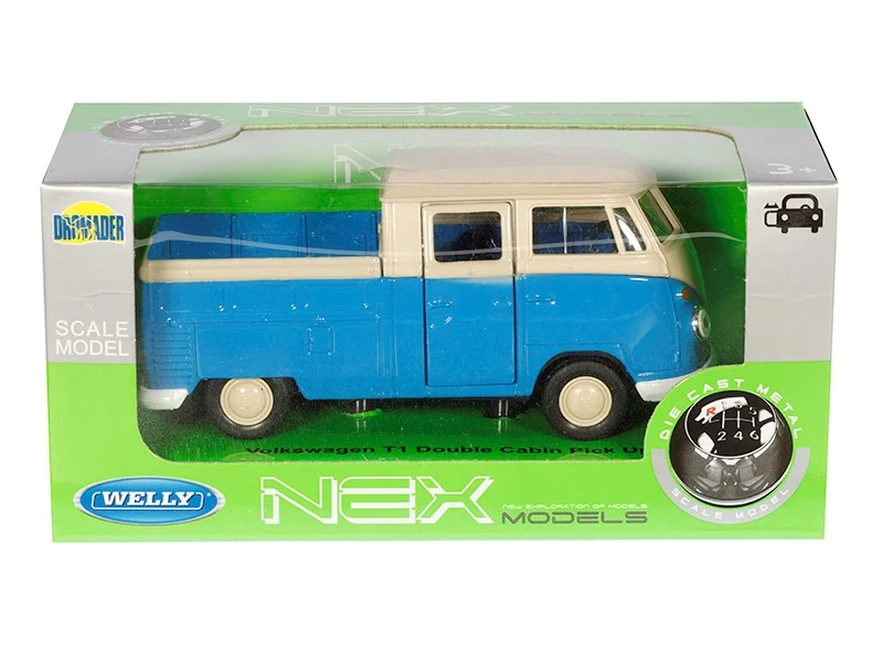 Model 1:34, VW T1 Double Cabin Pick Up, krem-plavi (A880VTDCPNK)