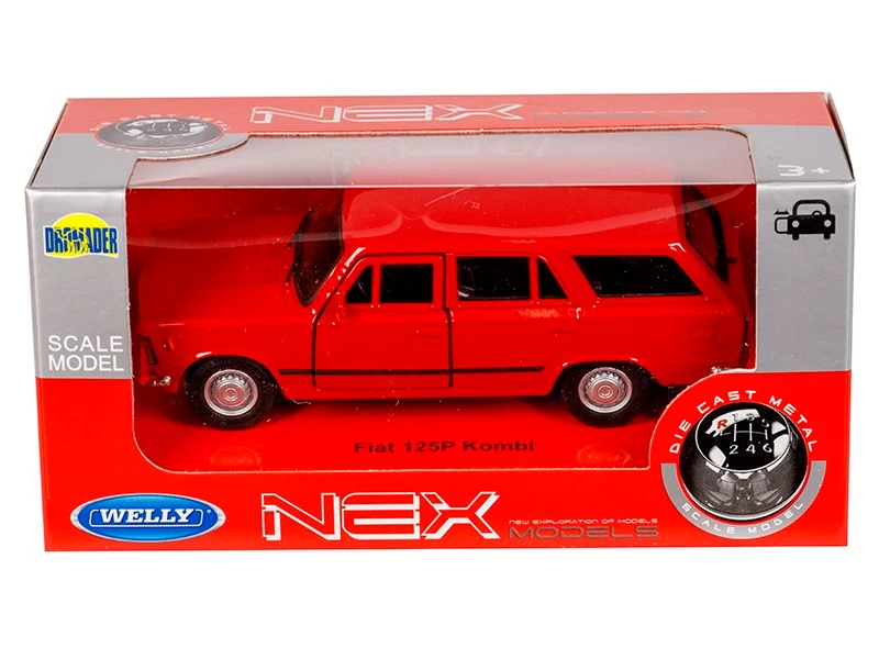 Model 1:34, Fiat 125P Kombi, crvena