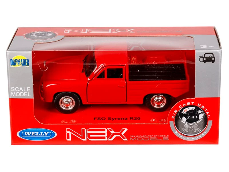 Model 1:34, FSO Syrena R20, crvena