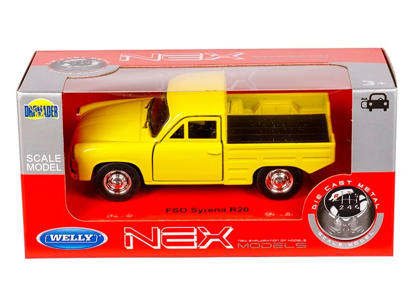Model 1:34, FSO Syrena R20, žuta