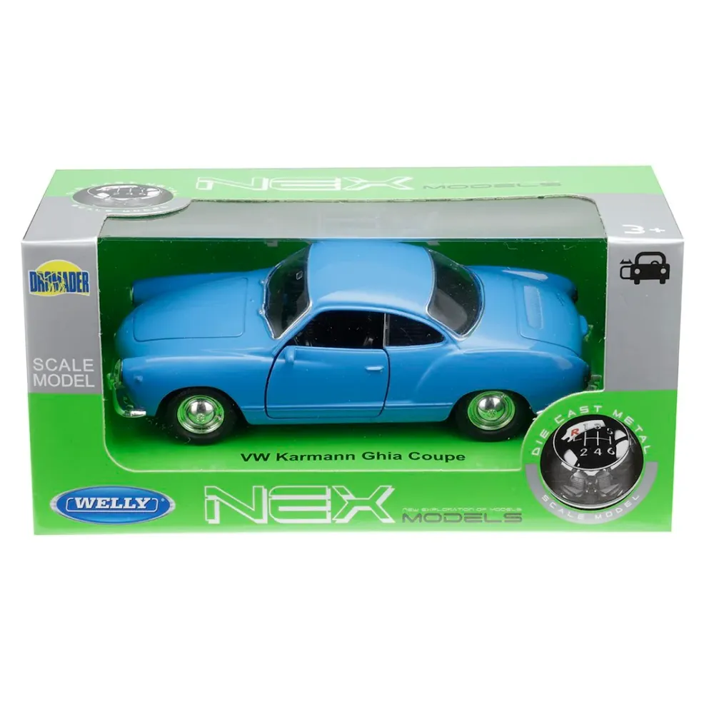 Model 1:34, VW Karmann Ghia Coupe, plavi