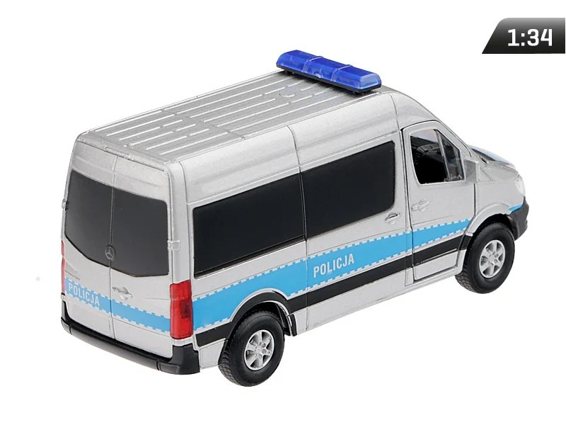 Model 1:34, Mercedes-Benz Sprinter POLICIJA, srebrna (A884MBSPOS)