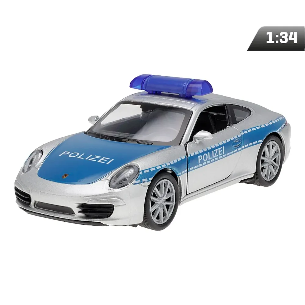Model 1:34, PORSCHE 911 Carrera S, POLICIJA, srebrna