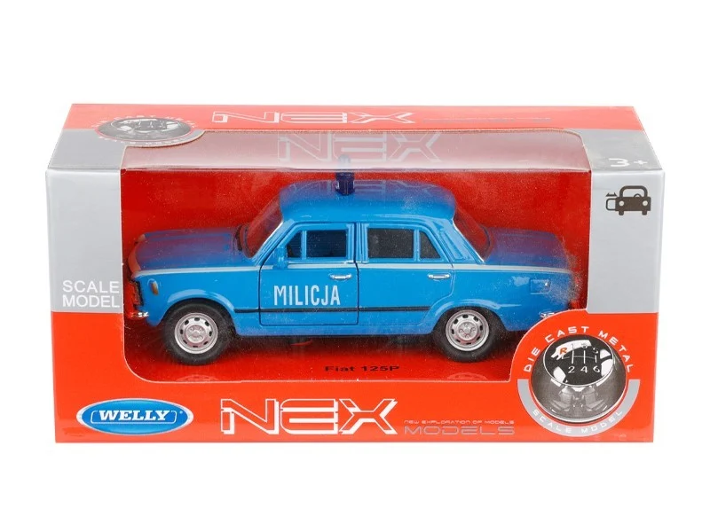 Model 1:34, PRL FIAT 125p MILICIJA, plava (A884F125MIN)