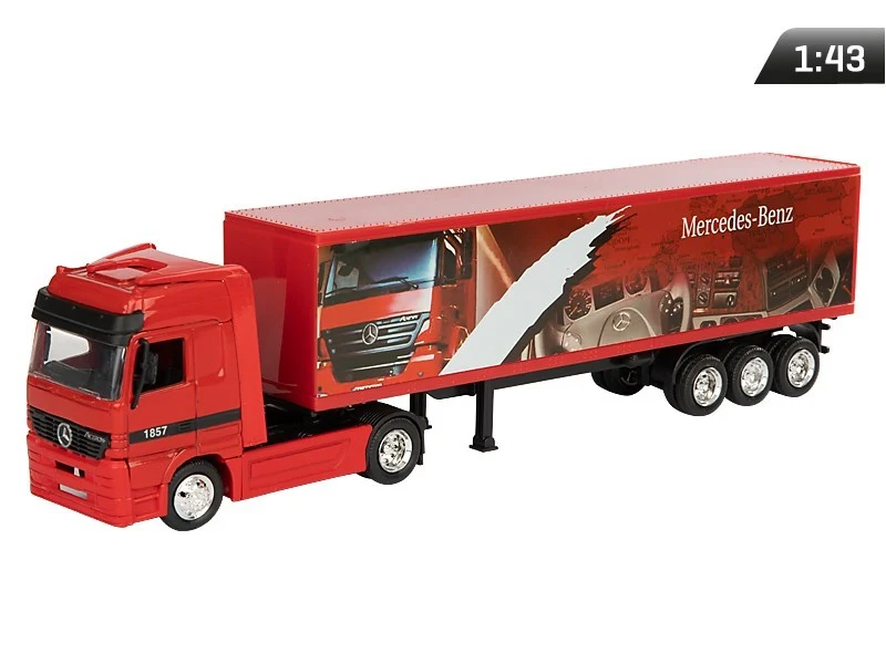 Model 1:43, Mercedes kamion s prikolicom, crvene boje