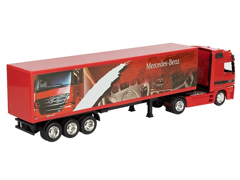 Model 1:43, Mercedes kamion s prikolicom, crvene boje