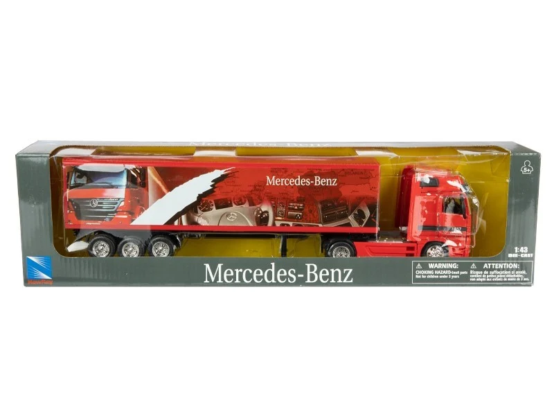 Model 1:43, Mercedes kamion s prikolicom, crvene boje