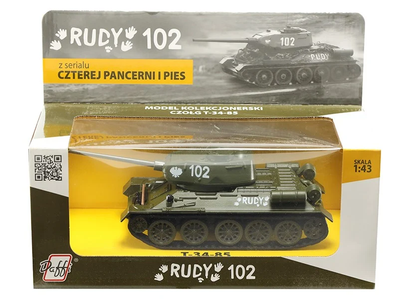 Model 1:43, tenk T-34-85 RUDY 102