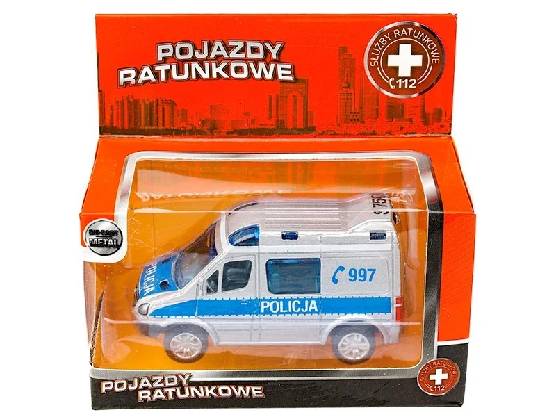 Model 1:50, Mercedes-Benz Sprinter Mini, POLICE, srebrne boje