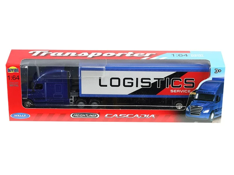 Model 1:64, CASCADIA, tamnoplavi tegljač, poluprikolica Logistička služba