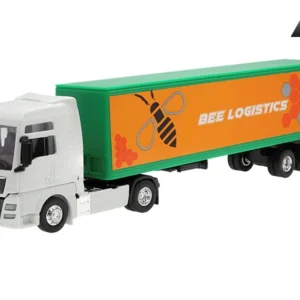 Model 1:64, MAN TGX XXL, bijeli tegljač, prikolica Bee Logistics