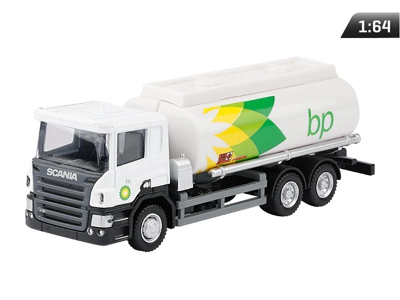 Model 1:64, SCANIA P-Series, BP dvoosovinska cisterna, u bijeloj boji