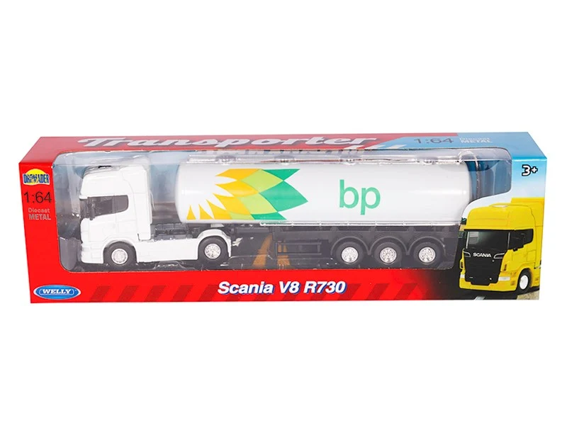 Model 1:64, SCANIA V8 R730, BP, bijeli
