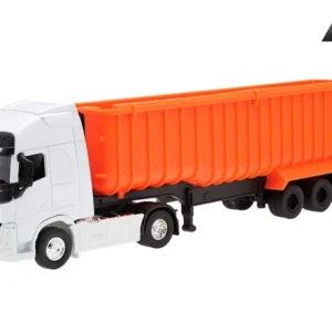 Model 1:64, VOLVO FH, bijeli tegljač, narančasti kiper