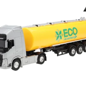 Model 1:64, VOLVO FH, srebrni tegljač, žuta ECO cisterna