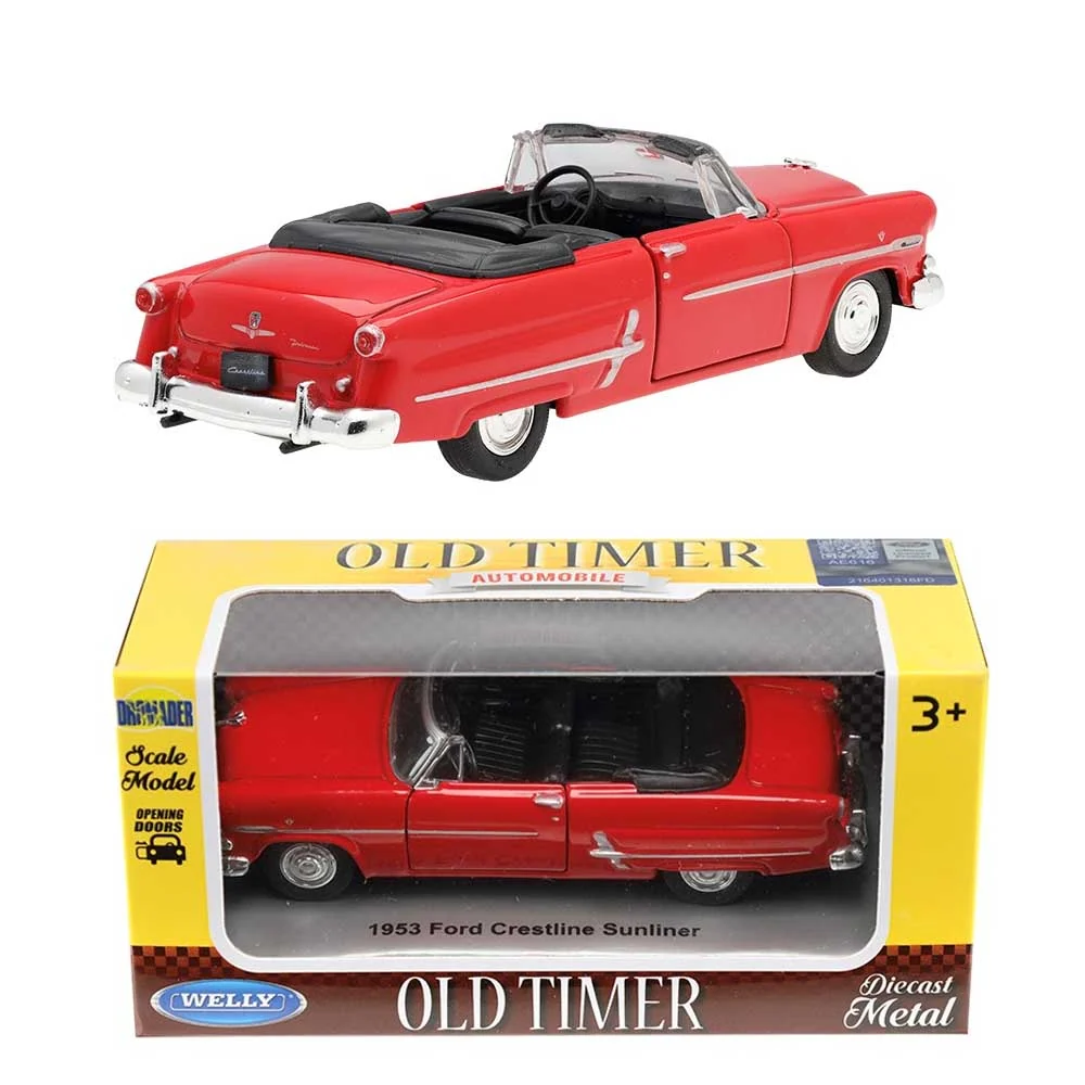 Model automobila Ford Crestline Sunliner 1953 – 1:34, crvena