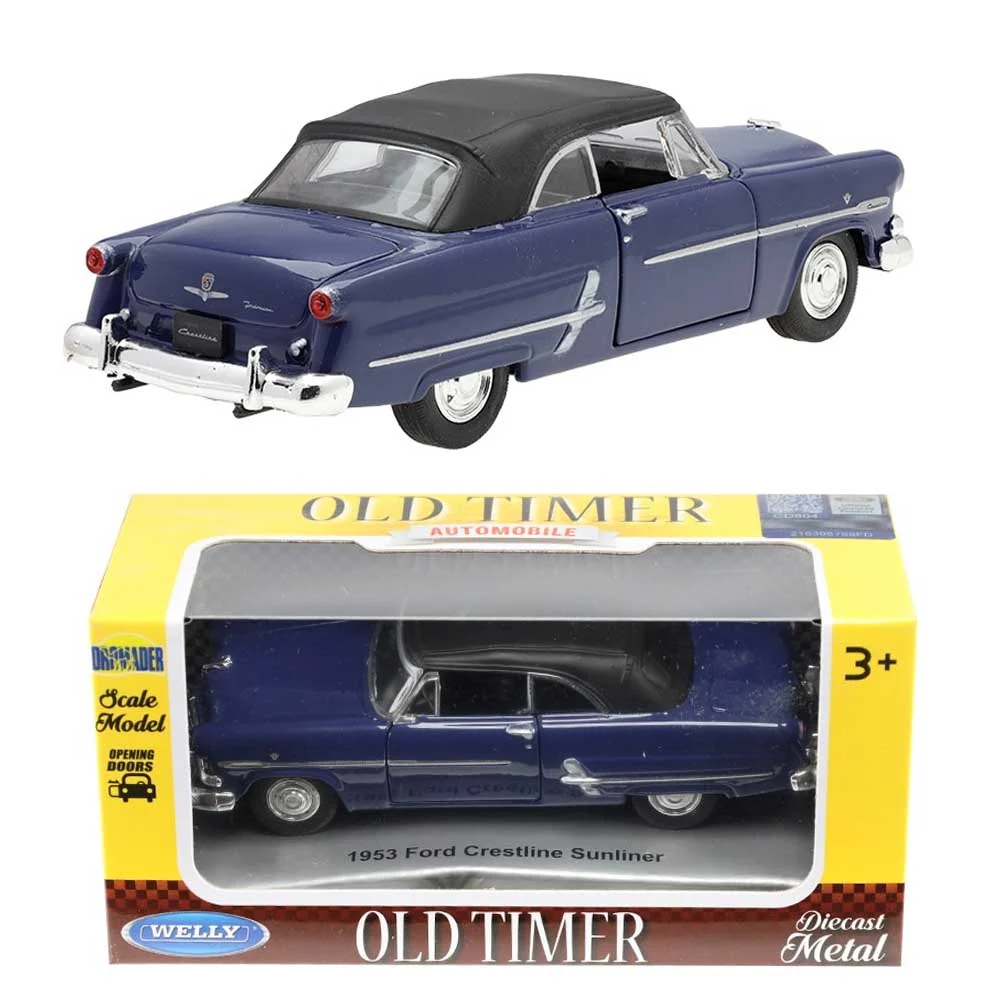 Model automobila Ford Crestline Sunliner 1953 1:34 – tamnoplava metalik izvedba
