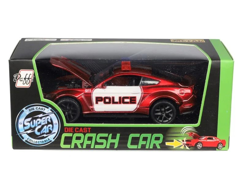 Model Dodge Challenger CRASH CAR, policija, crveni (A02400PC)