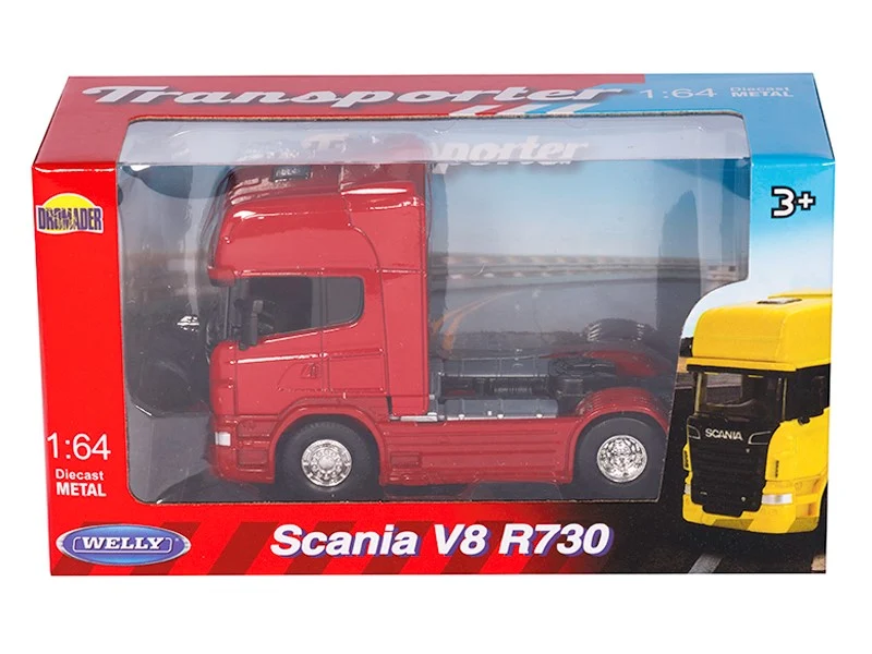 Model u mjerilu 1:64, SCANIA V8 R730, traktor, crveni (C00801SVCC)