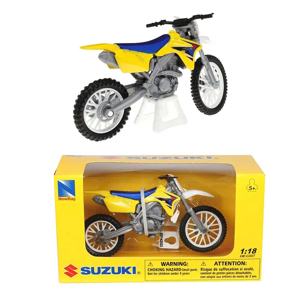 Model motocikla – Suzuki RM-Z450 (1:18, žuta)