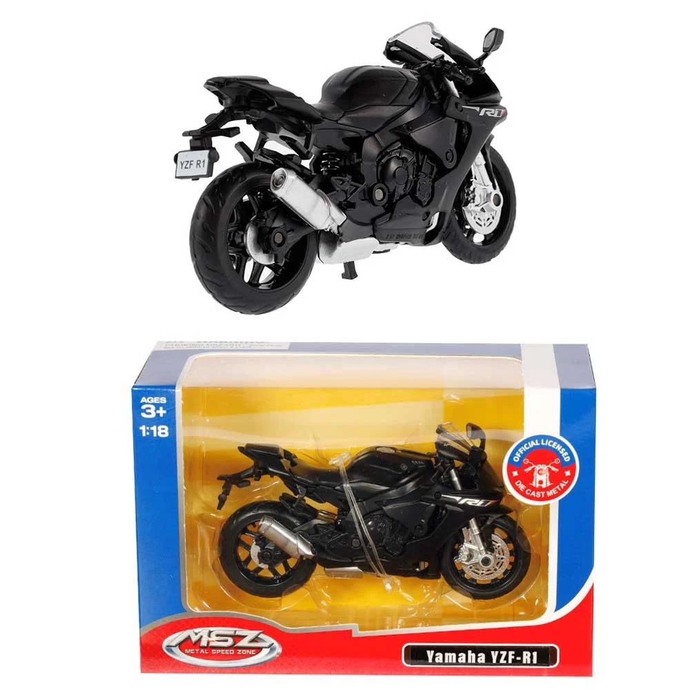 Model motocikla – Yamaha YZF-R1 (1:18, crni)