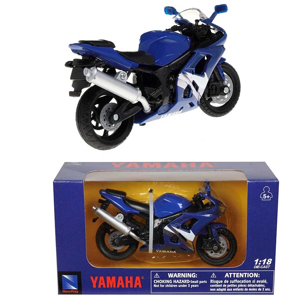 Model motocikla – Yamaha YZF-R6 (1:18, plava)